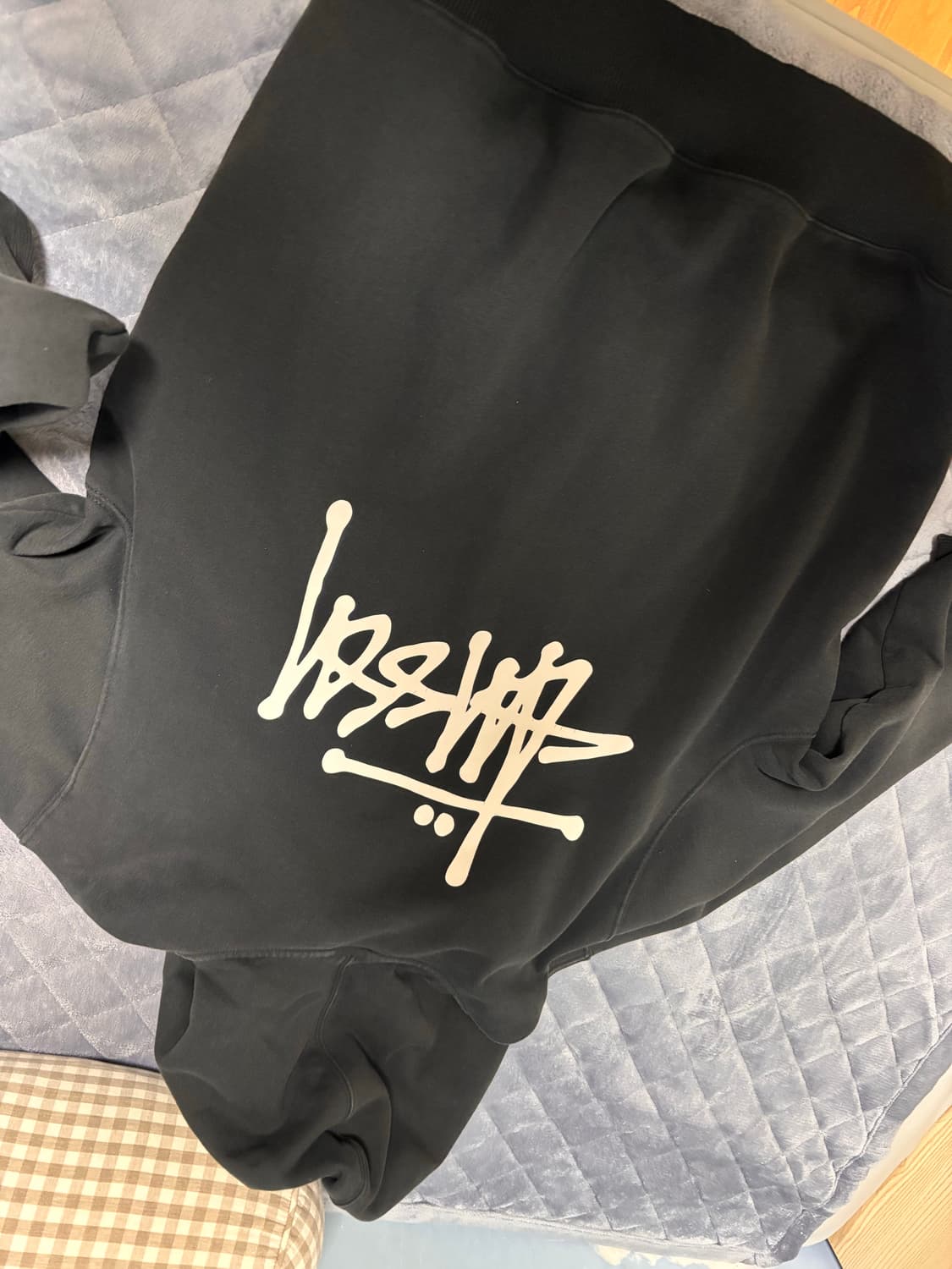 [L] 정품 스투시 베이직 로고 후드집업 블랙 상품이미지2