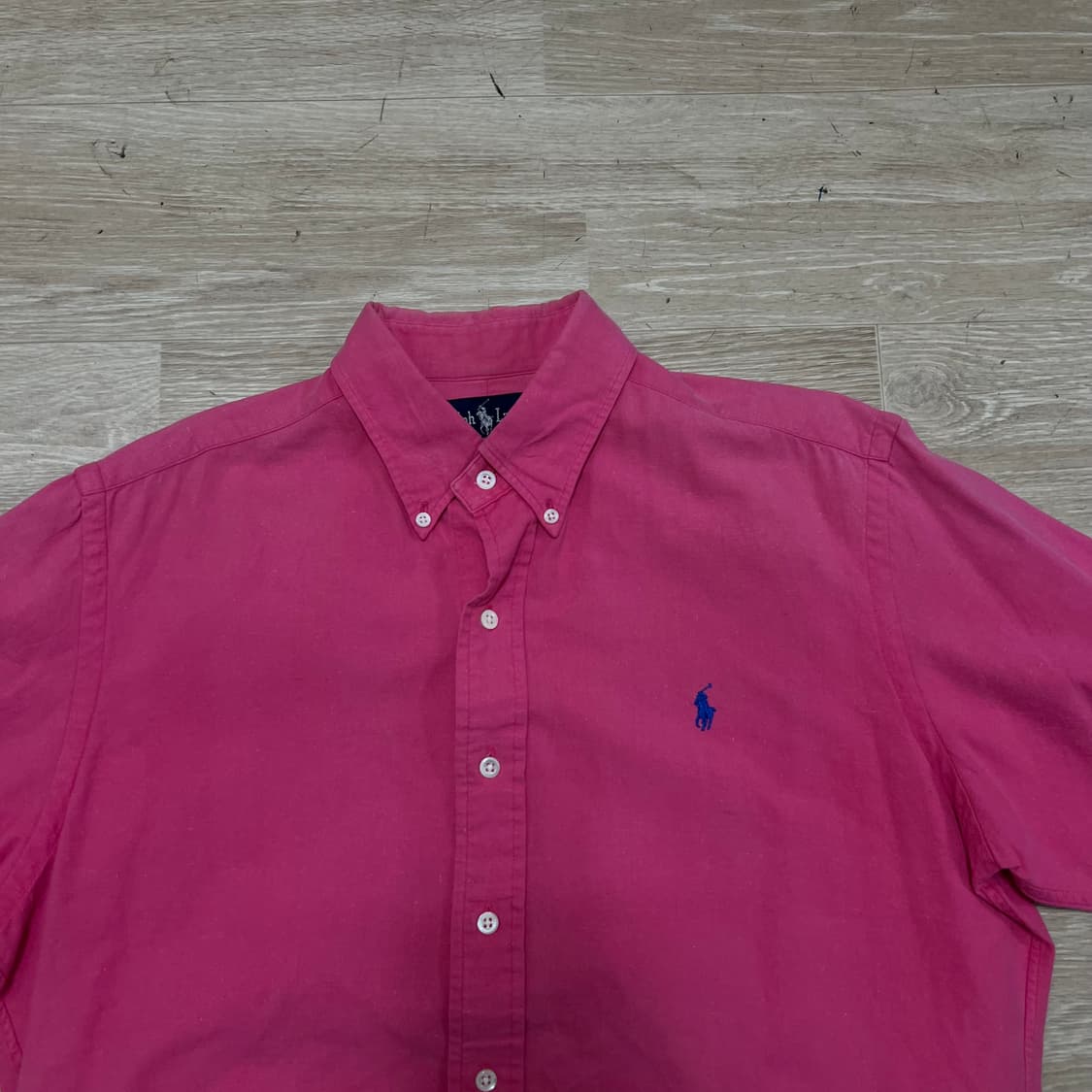 폴로 랄프로렌 여성 스몰포니 버튼다운 반팔 셔츠 [핑크] M/95 상품이미지2