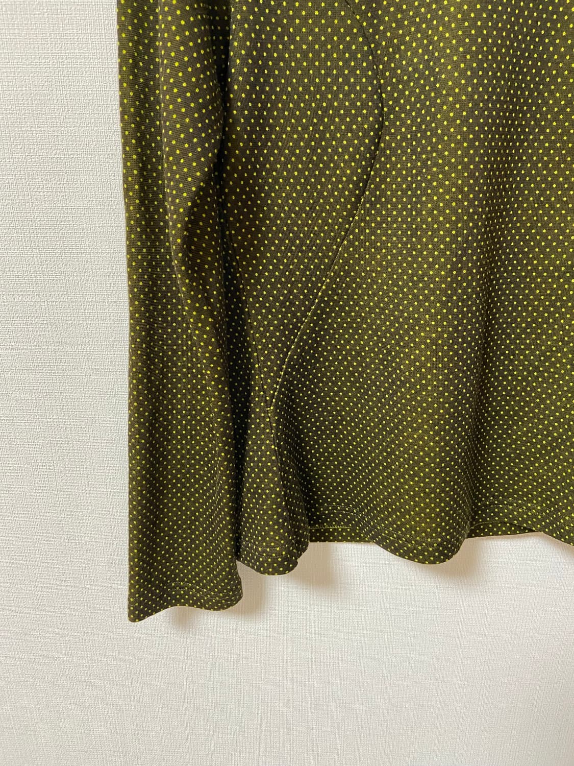 일본 빈티지 모리걸 녹색 도트무늬 목폴라  상품이미지2