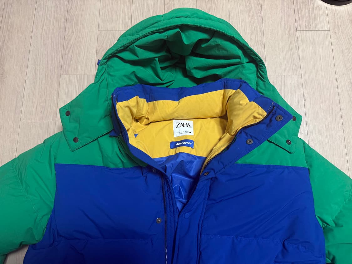 아더에러X자라(Adererror x ZARA) 컬러 블록 패딩 XS 상품이미지7