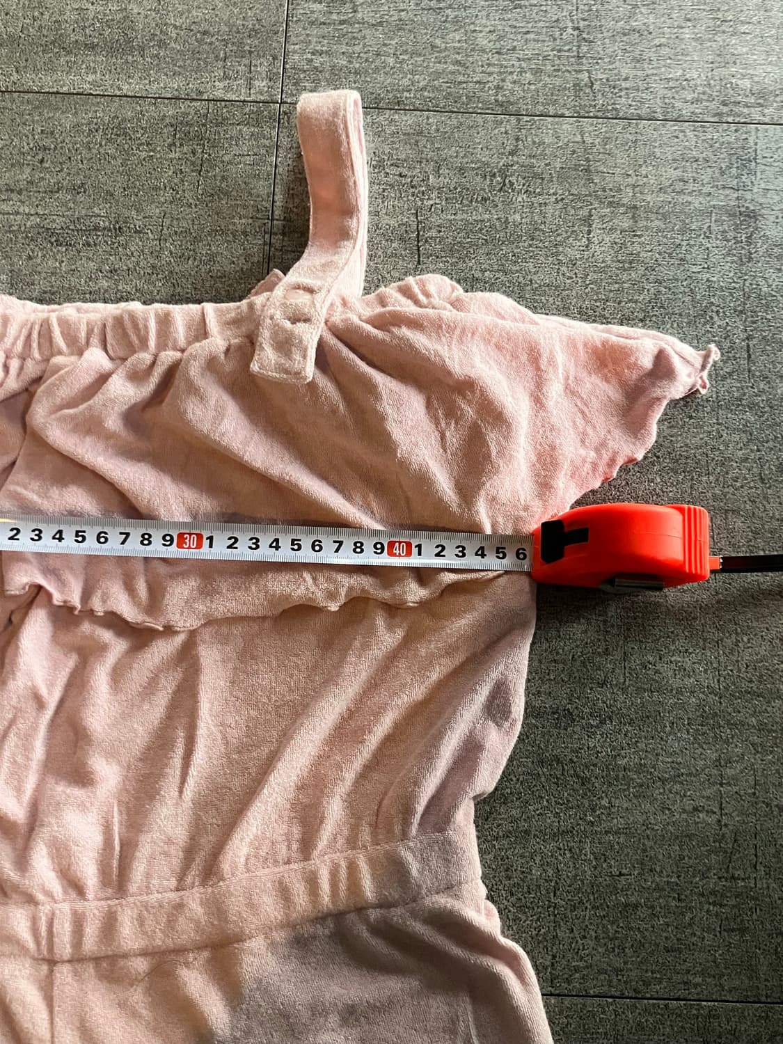 일본빈티지 핀터깔 라떼갸루 테리 오프숄더점프수트 상품이미지2