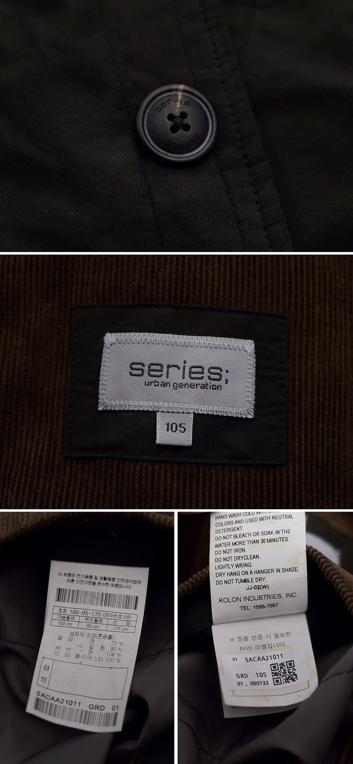 시리즈 (series) 코듀로이 카라 왁스코튼 싱글코트 (100-105) 상품이미지10