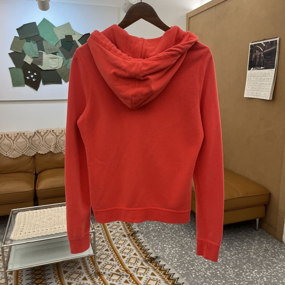 아베크롬비 Y2K 테니스 코랄 오렌지 후드집업 M C10714 상품이미지4