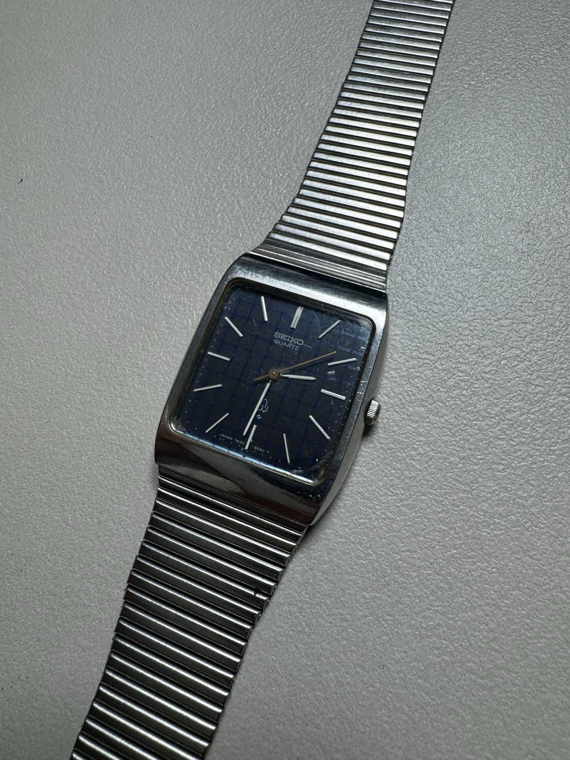 Seiko 70s blue check square quartz 상품이미지2
