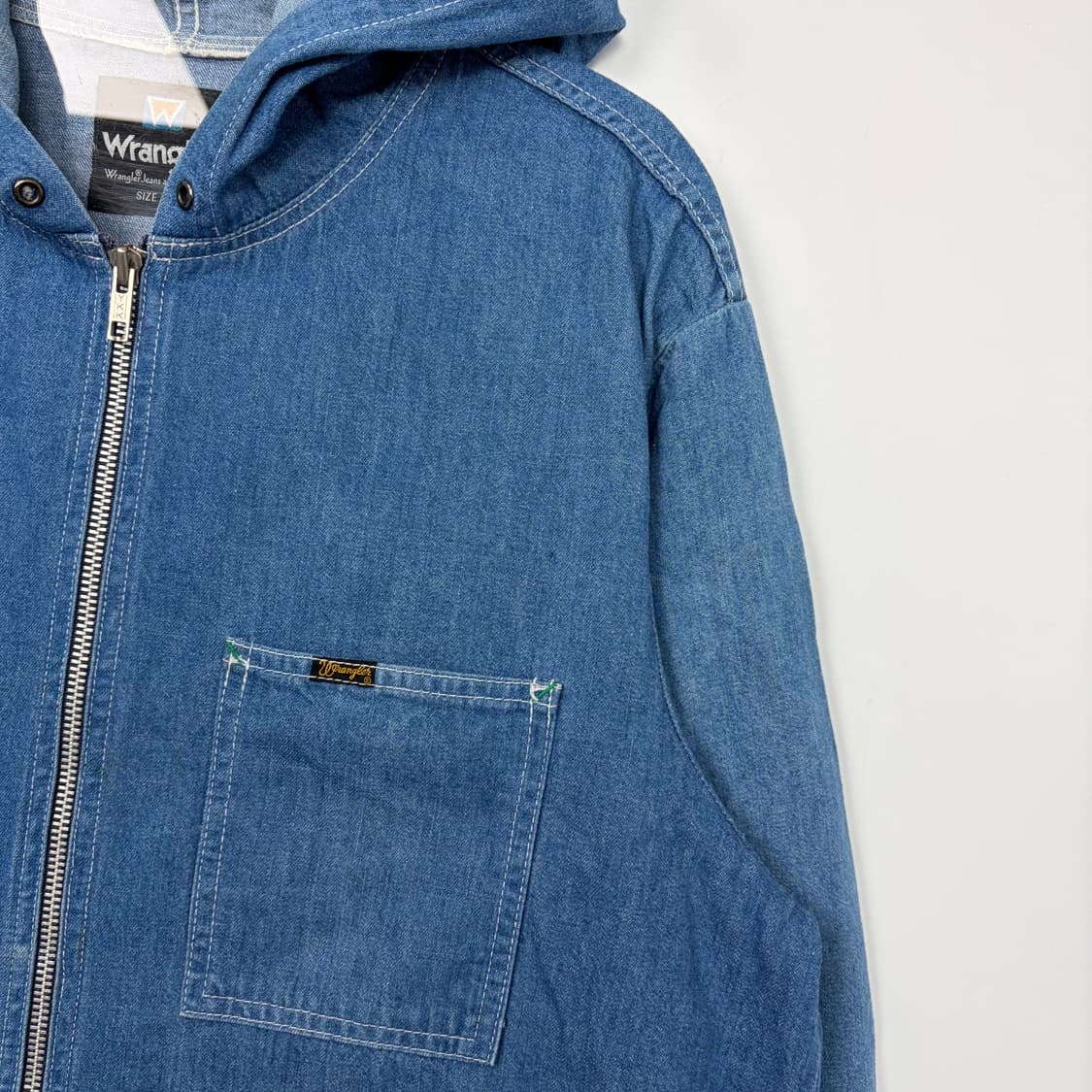 80s 랭글러 데님 청 후드 자켓 집업 상품이미지4