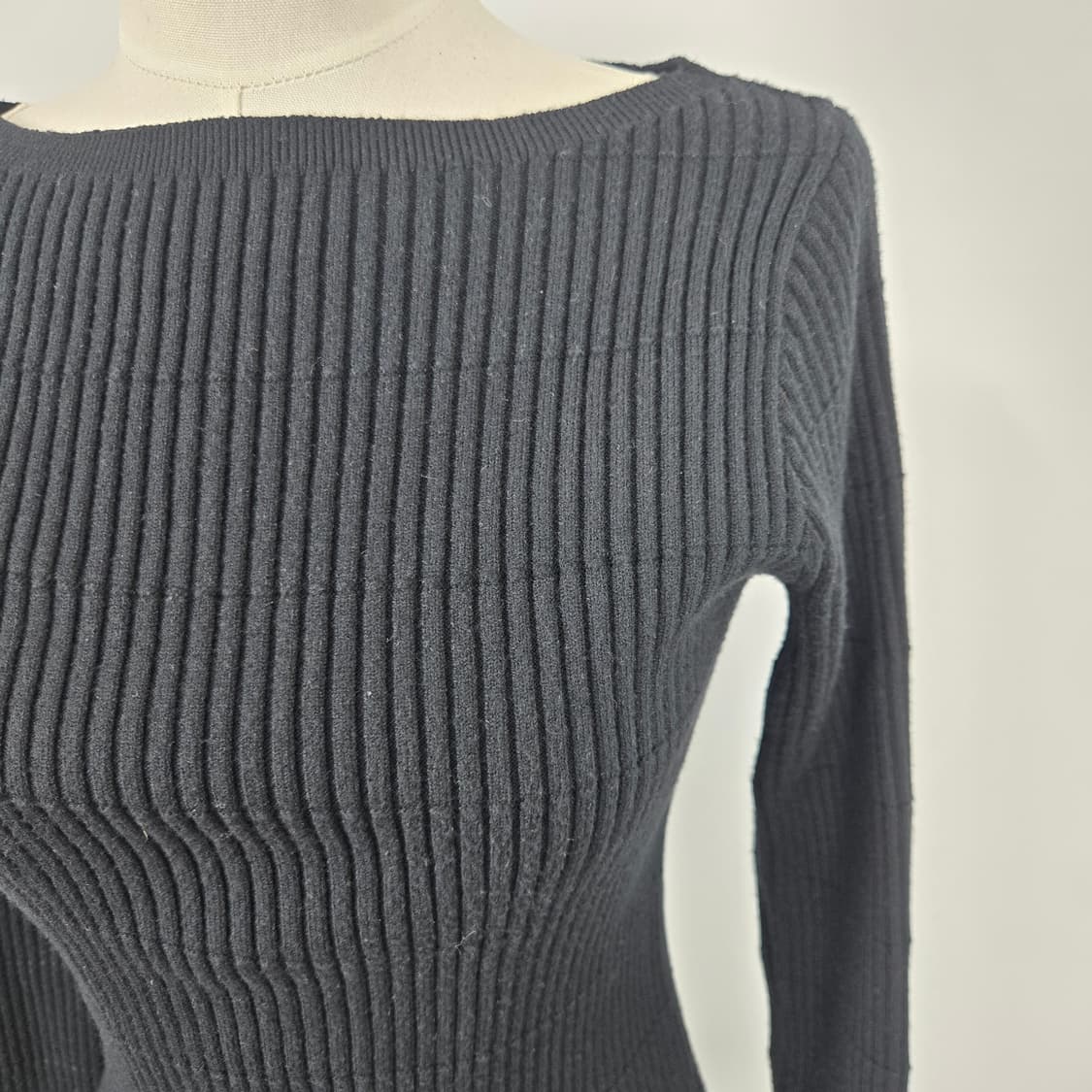 0183. 에고이스트  24SS 골지 니트 긴팔 티셔츠 55 상품이미지4