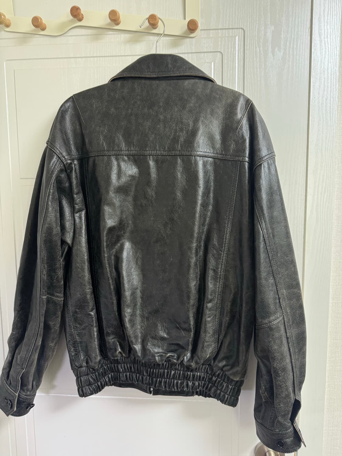 인사일런스 디스트레스드 레더 자켓 S 상품이미지3