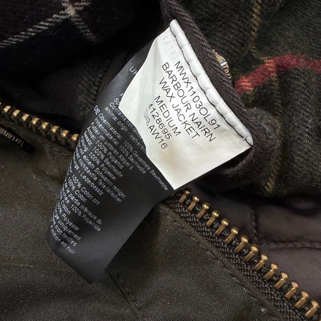 BARBOUR NAIRN WAX 바버 네른 왁스 자켓 m 상품이미지7