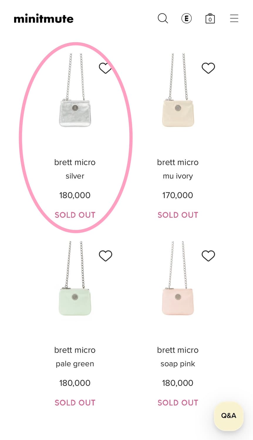 미닛뮤트 브렛백 마이크로 실버 상품이미지2