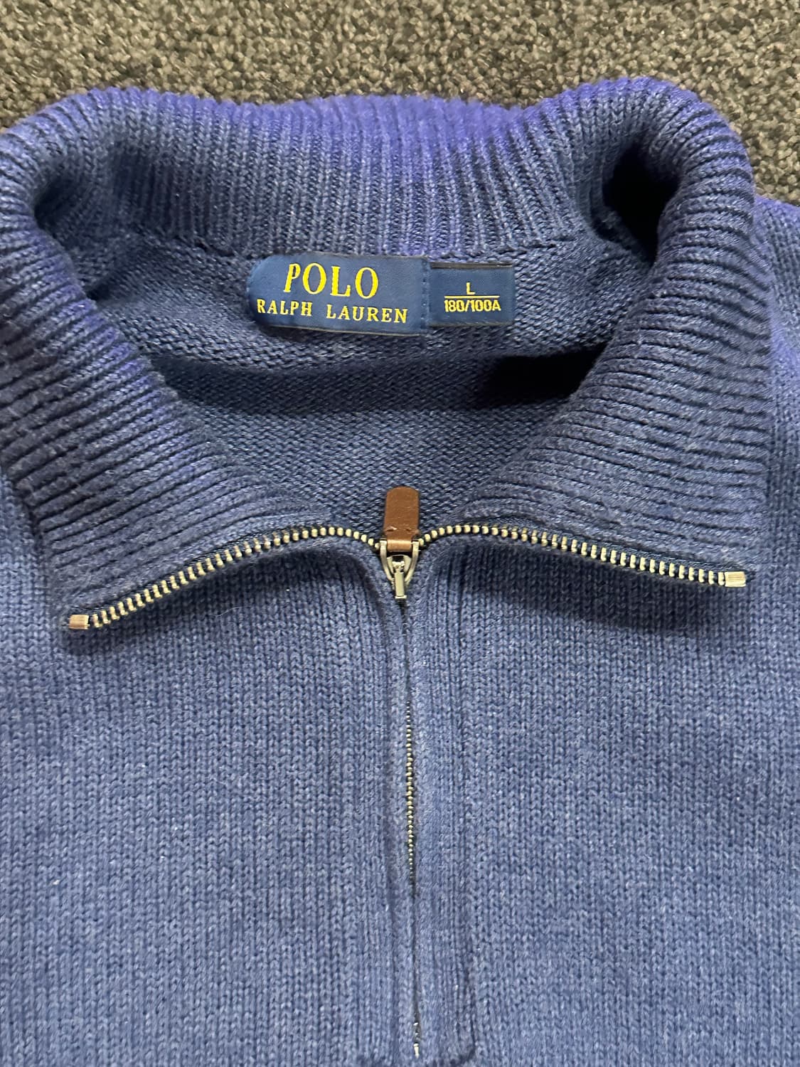 (L)폴로 랄프로렌 네이비 하프집업 니트 팝니다 상품이미지2