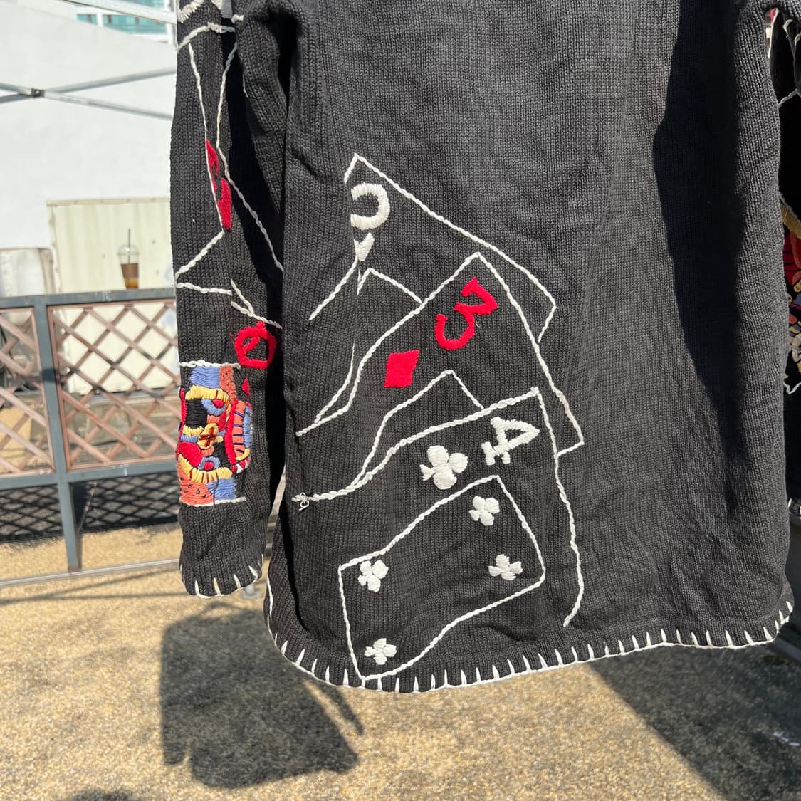 빈티지 트럼프 카드 코튼 니트 원피스 상품이미지6