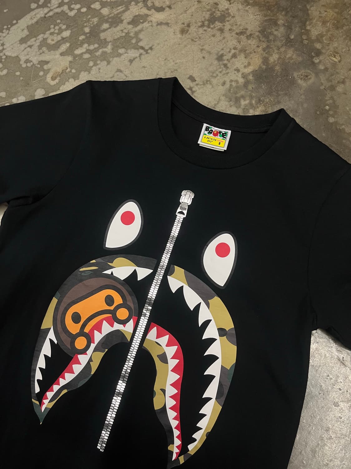 베이프 마일로샤크 반팔 블랙 우먼 S 상품이미지2