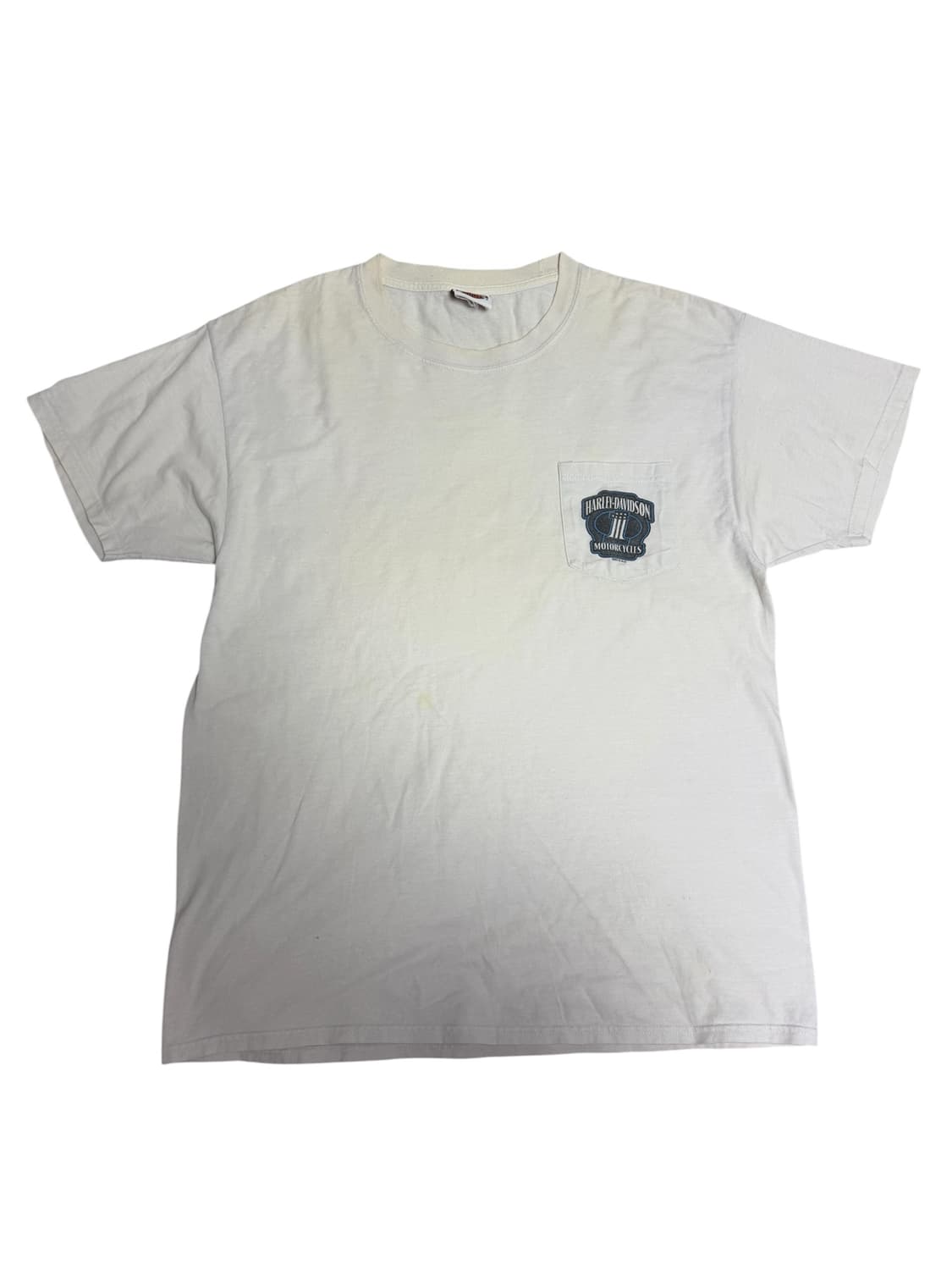 XL) 할리데이비슨 포켓 반팔 티셔츠 화이트 상품이미지1