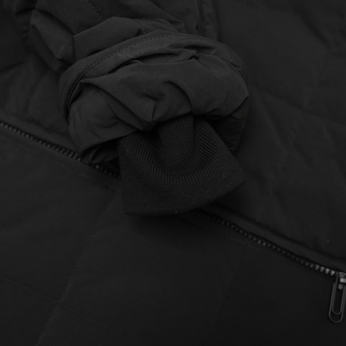 [L] 오프화이트 퀄티드 후드 자켓 블랙 상품이미지7