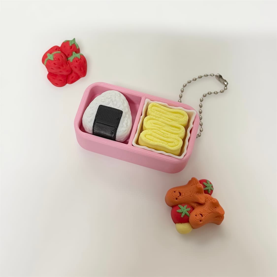 도시락 2구 클리커 클릭커 키캡 키링 피젯토이 상품이미지2