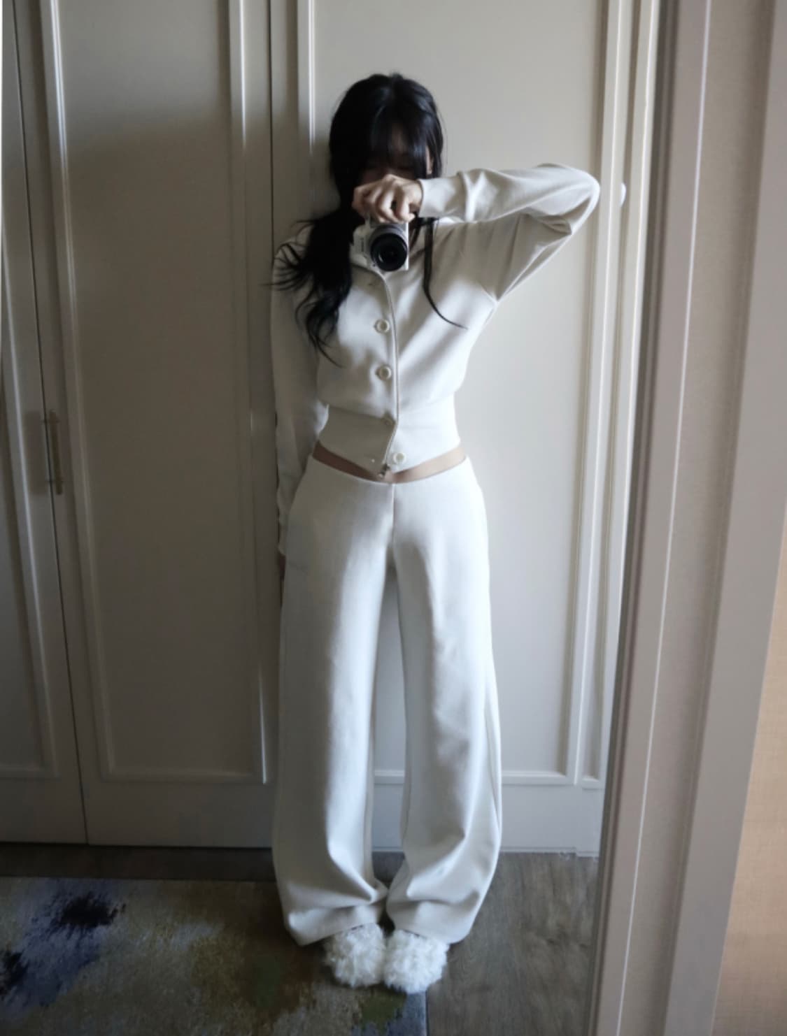 클라따 로우 트레이닝 팬츠 크림  상품이미지2