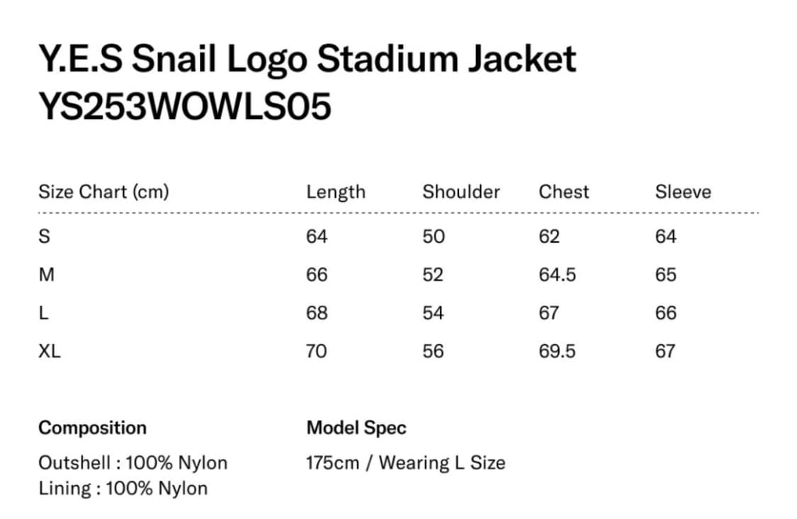 Y.E.S stadium jaket 상품이미지2