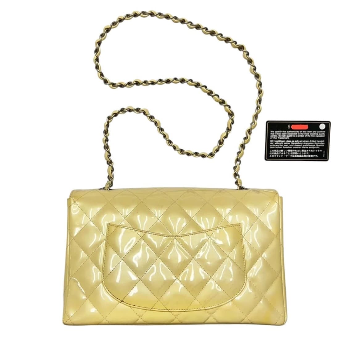 샤넬 클래식 플랩백 페이턴트 옐로우 상품이미지2