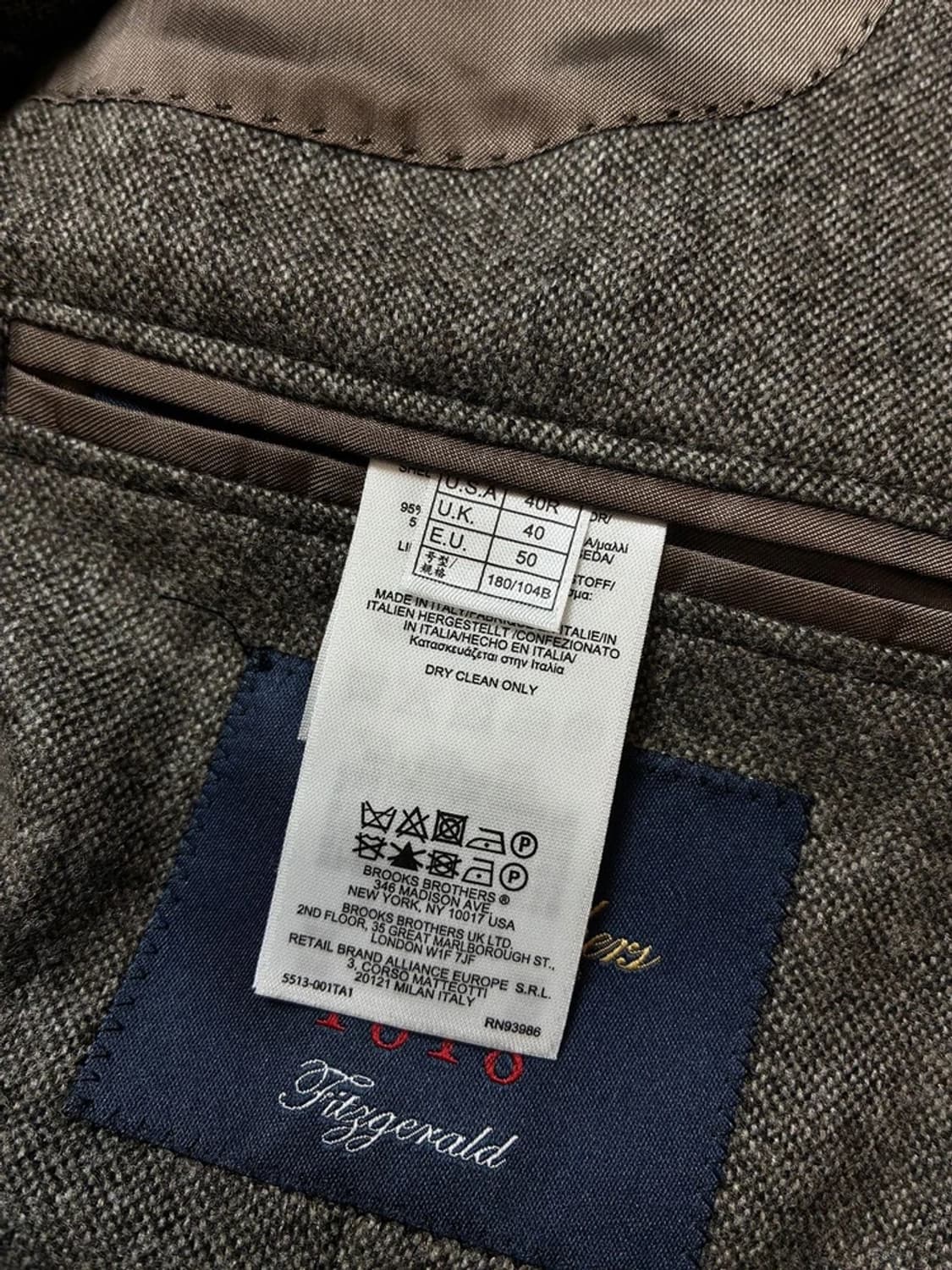 브룩스브라더스 울 큐프라 시그니처 블레이저 자켓 PN8319 상품이미지8