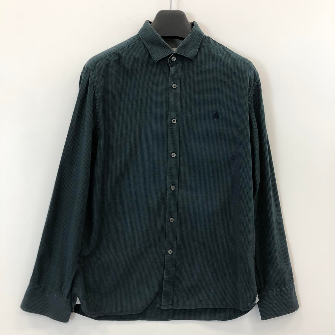 빈폴 자수로고 깅엄셔츠 105 그린 상품이미지1