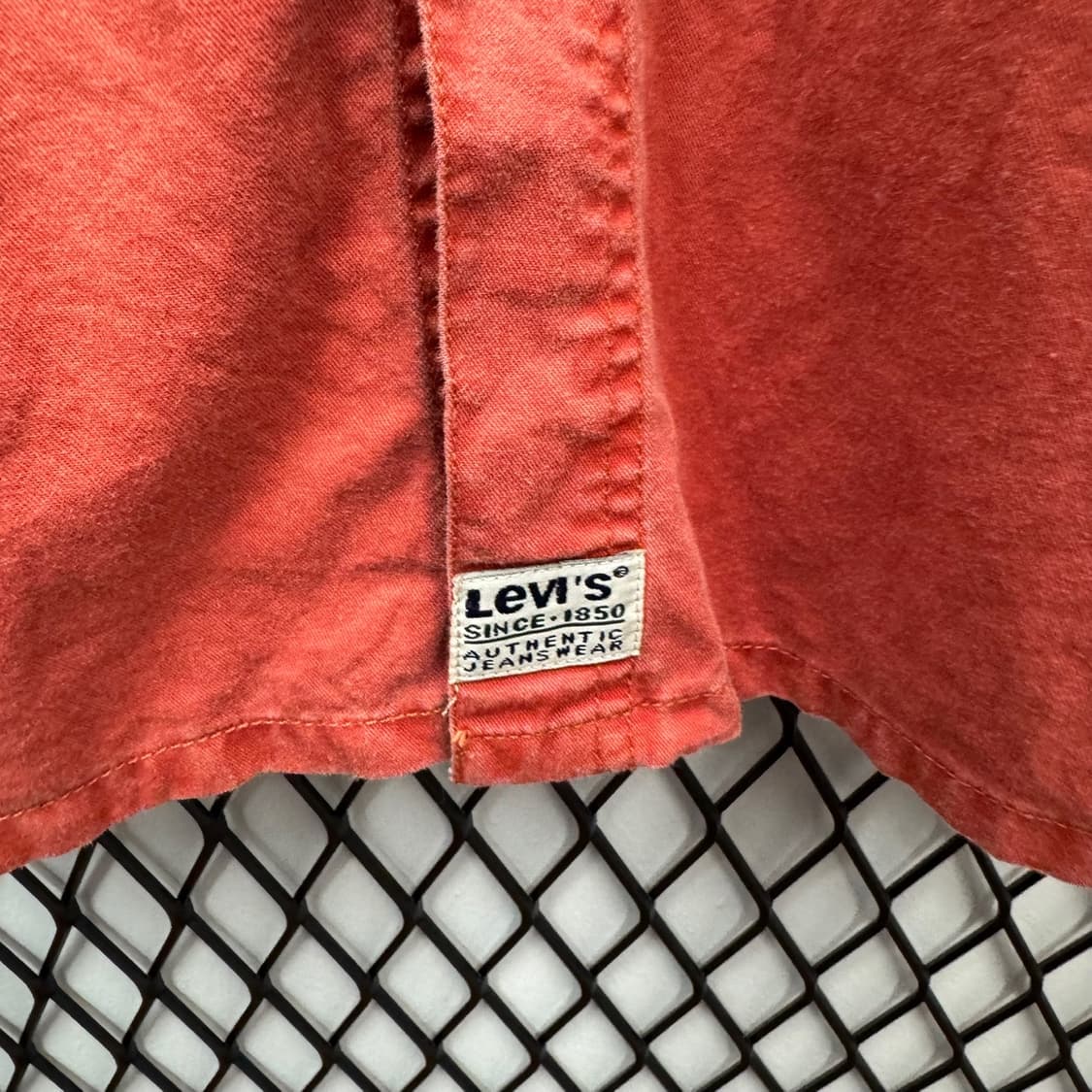 리바이스 긴팔 셔츠 블랙 택 투포켓 디테일 루즈핏 오렌지 상품이미지7