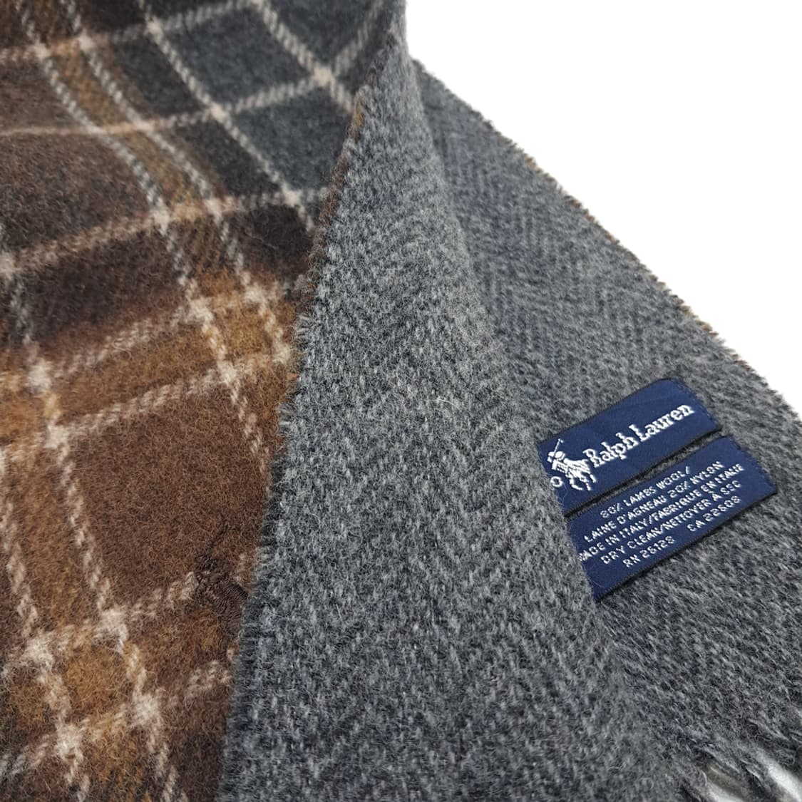 MX372 [Made in Italy] 폴로 헤링본 위브 브라운 타탄  상품이미지5