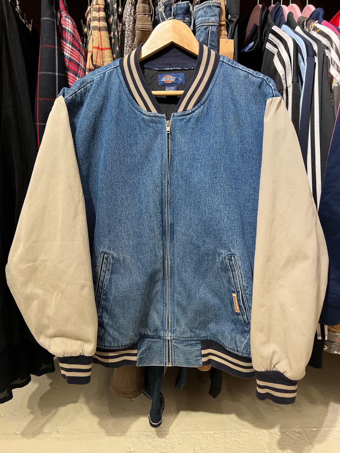 90-00s Dickies 디키즈 데님 바시티 자켓 상품이미지3