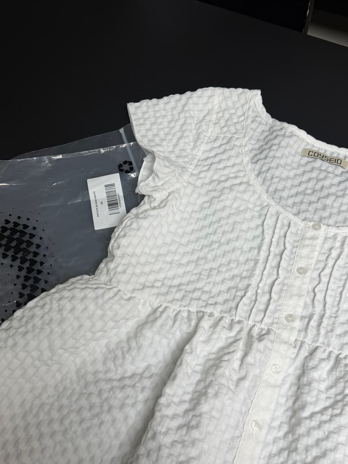 COYSEIO 코이세이오 PINTUCK BLOUSE WHITE  상품이미지7
