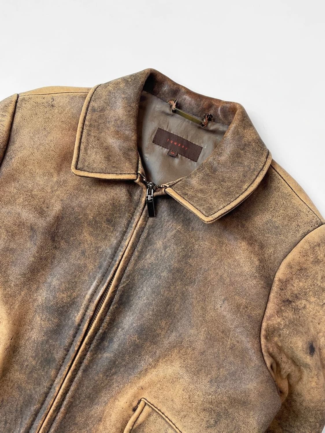 톰보이 00s 페이딩 A-2 플라이트 양가죽 자켓 A1402 상품이미지2