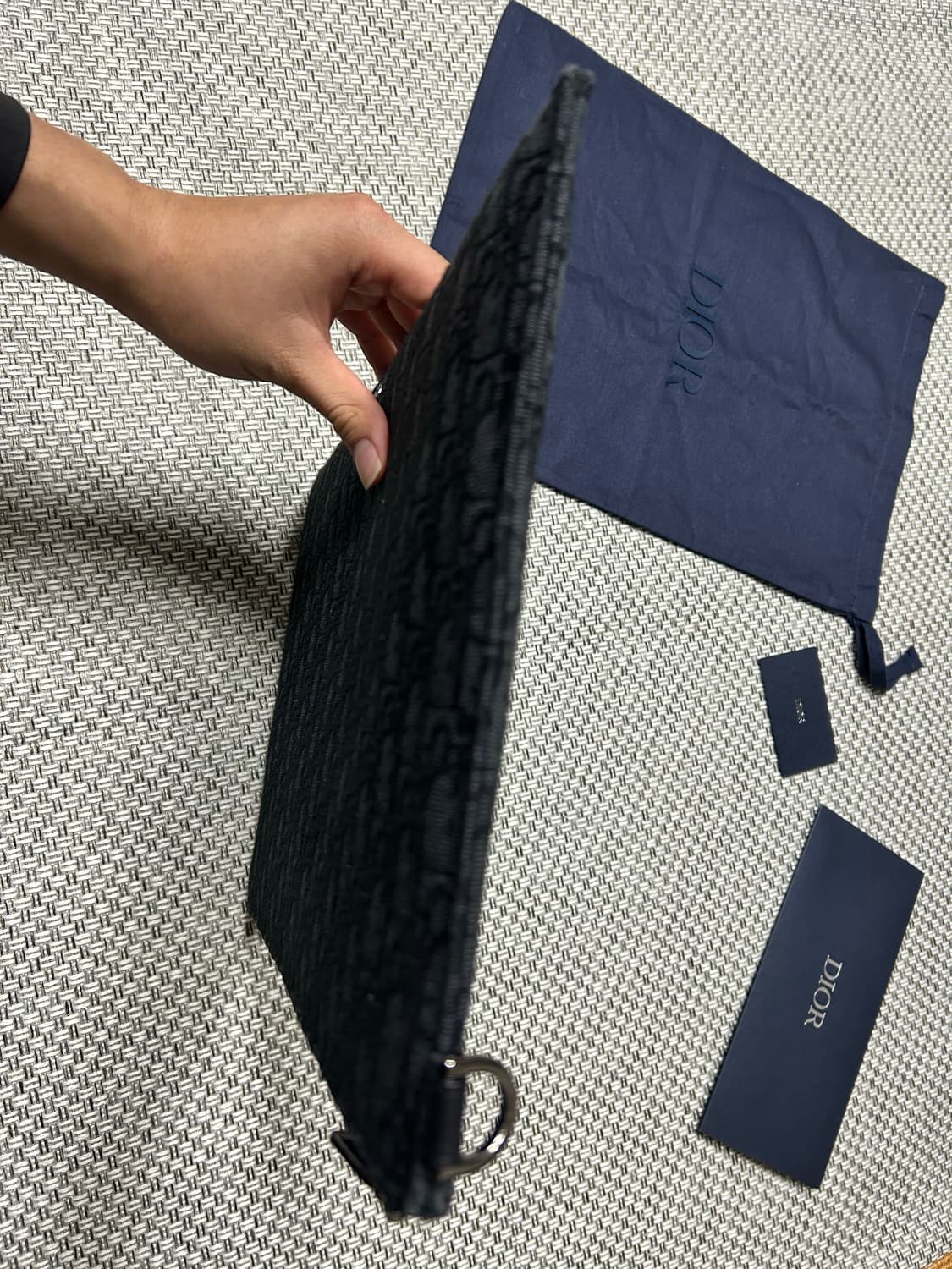 [공홈/새상품급] 디올 오블리크 자카드 파우치 클러치 A4 블랙 상품이미지8