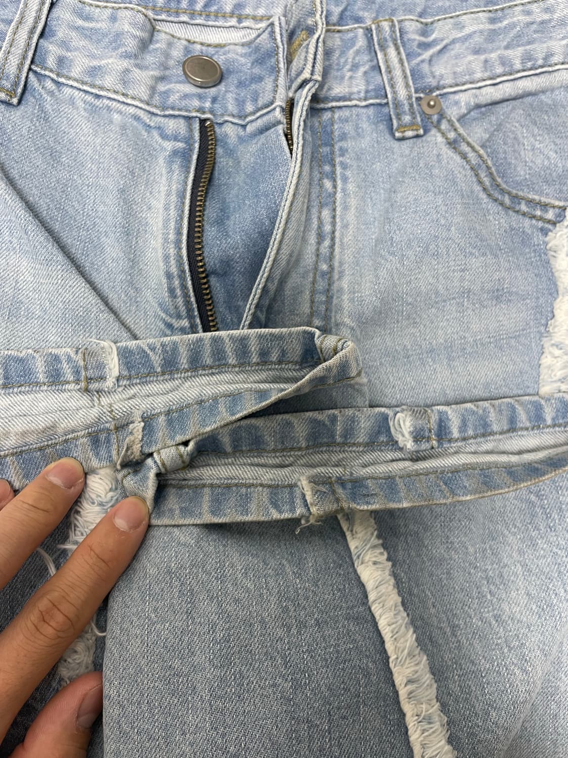 NOUN 노운 연청 wave cut denim pants 1사이즈 상품이미지6