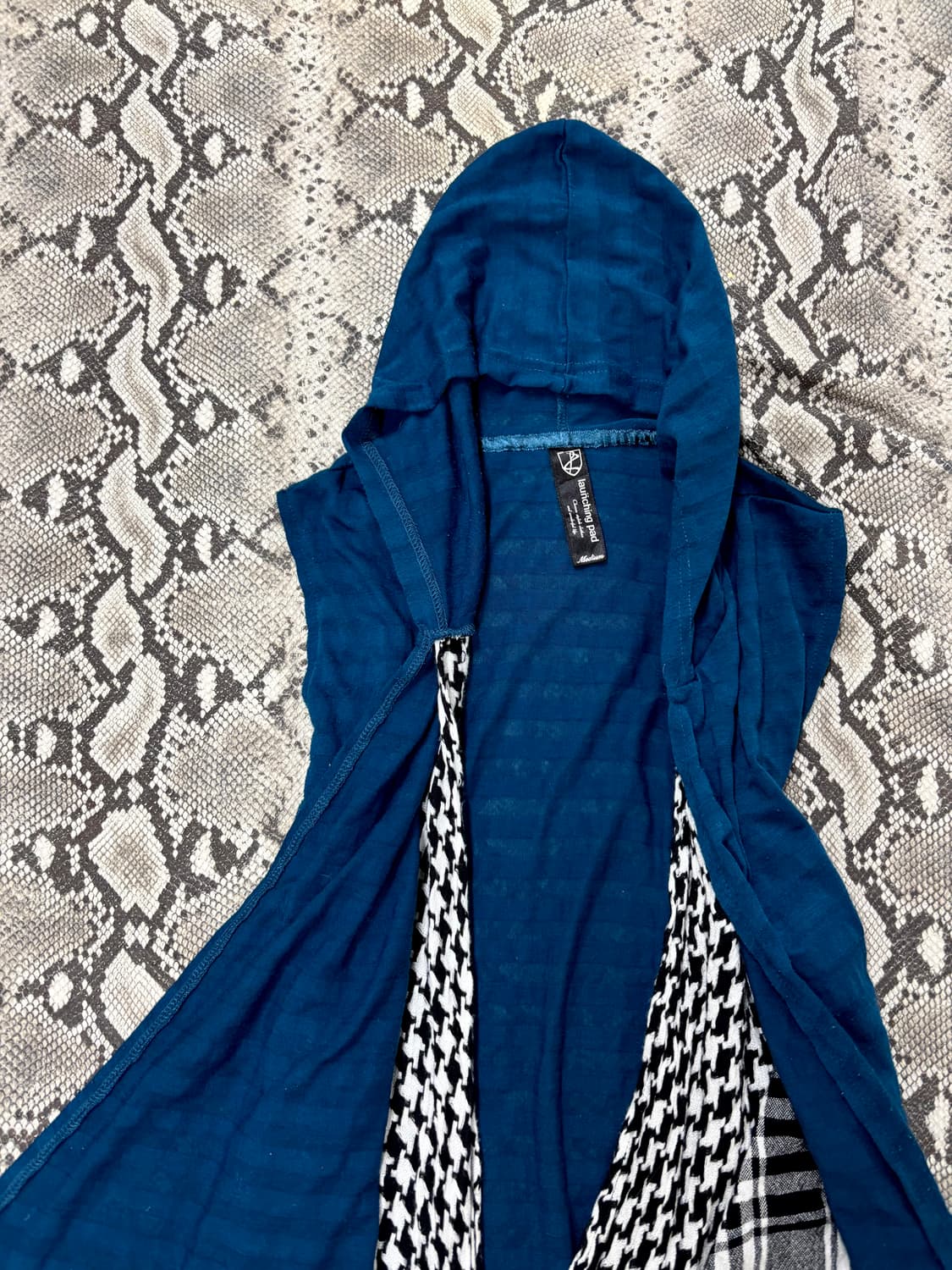 “Vintage” 00’s Style Check Layered Hoode 상품이미지4