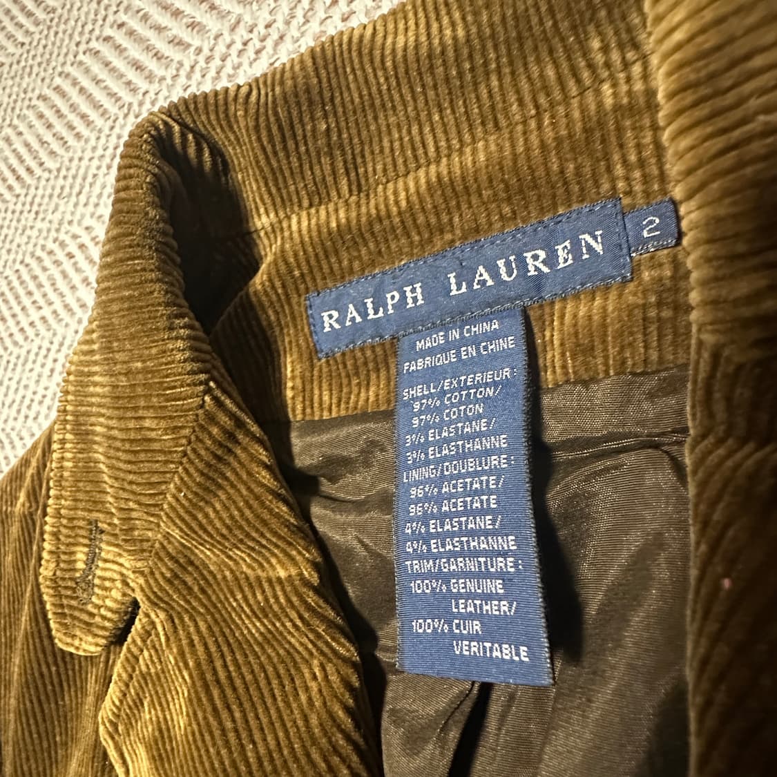 RALPH LAUREN corduroy elbow patch jacket 상품이미지3