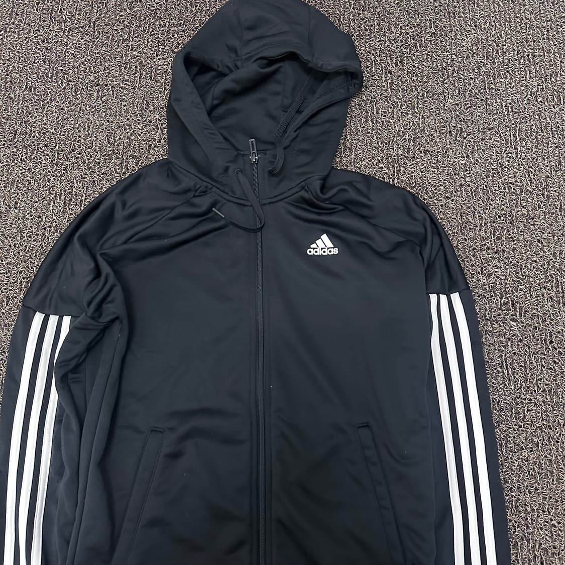아디다스 여성 후드집업 져지 블랙 M 상품이미지2