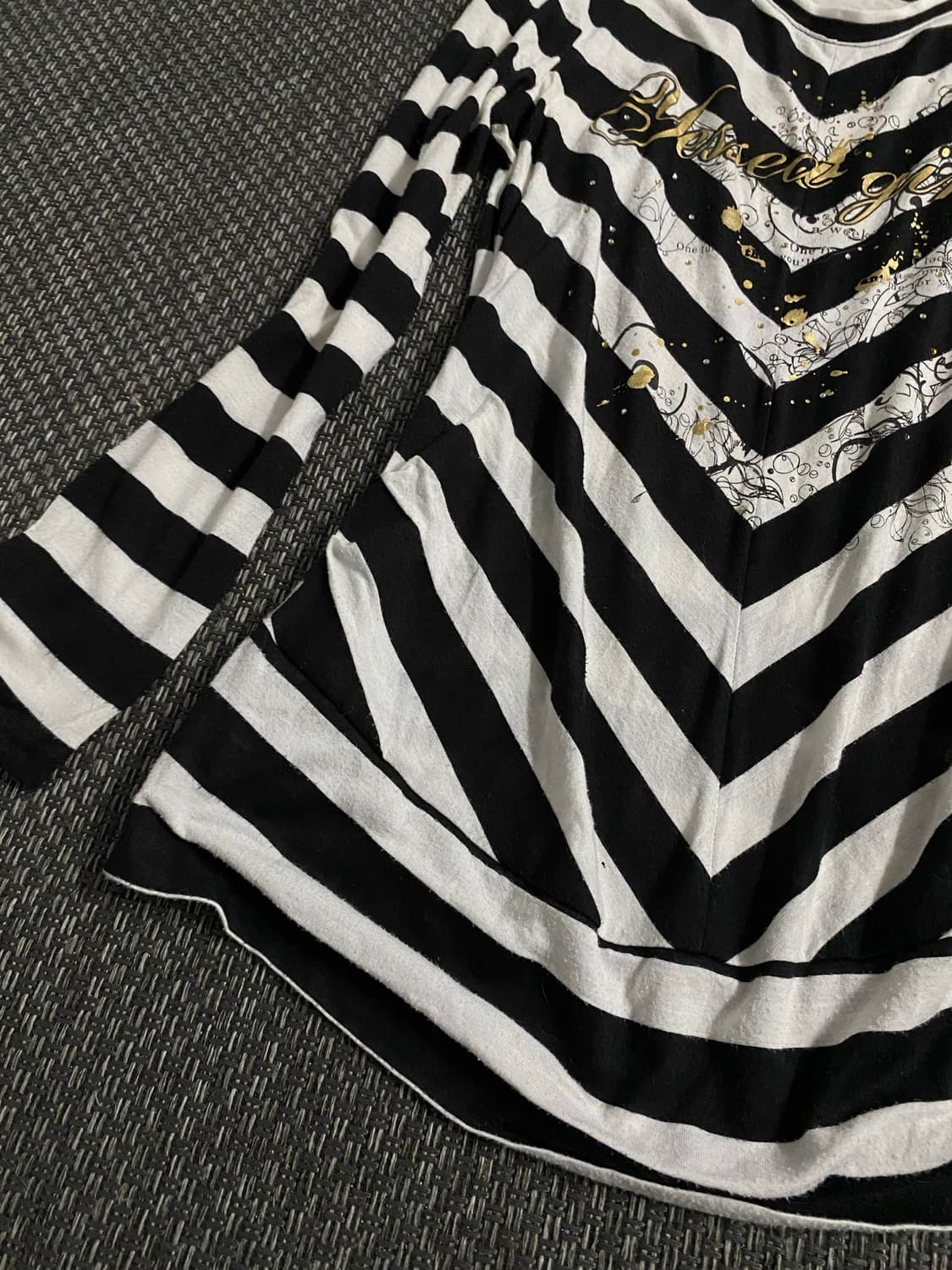 00’s Gothic Print Stripe Sleeve 상품이미지6