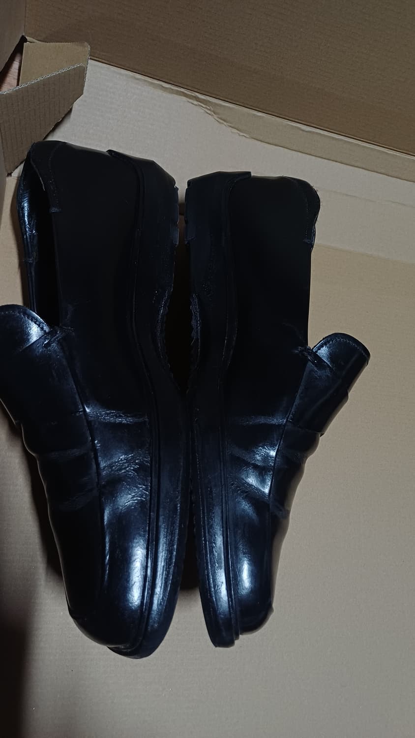 빈티지 프라다 로퍼 스퀘어토 블랙 구두 265 상품이미지4