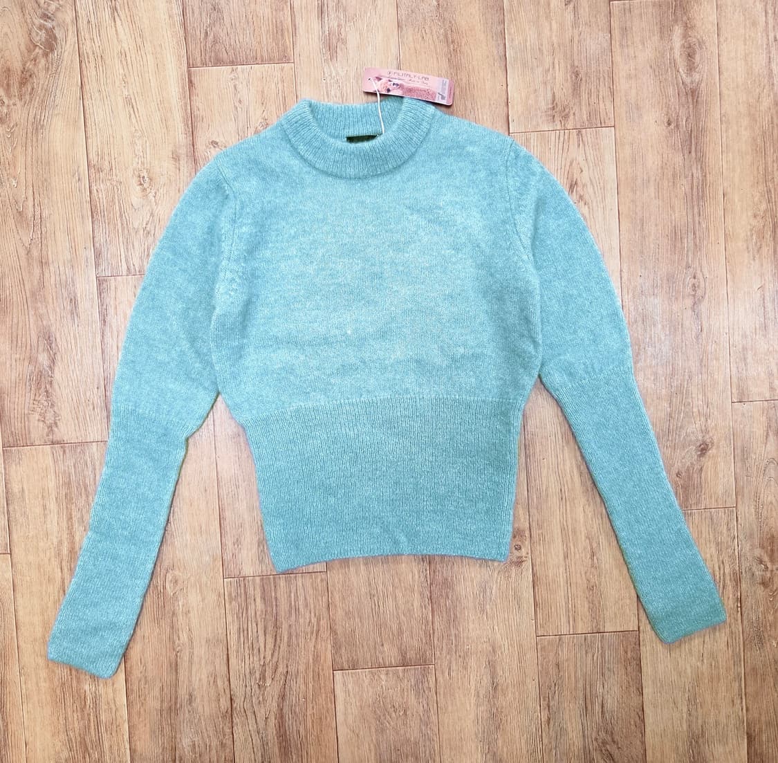 비클라(becla) 스카이블루 베이비알파카 울 니트 프리사이즈 새상품 상품이미지5