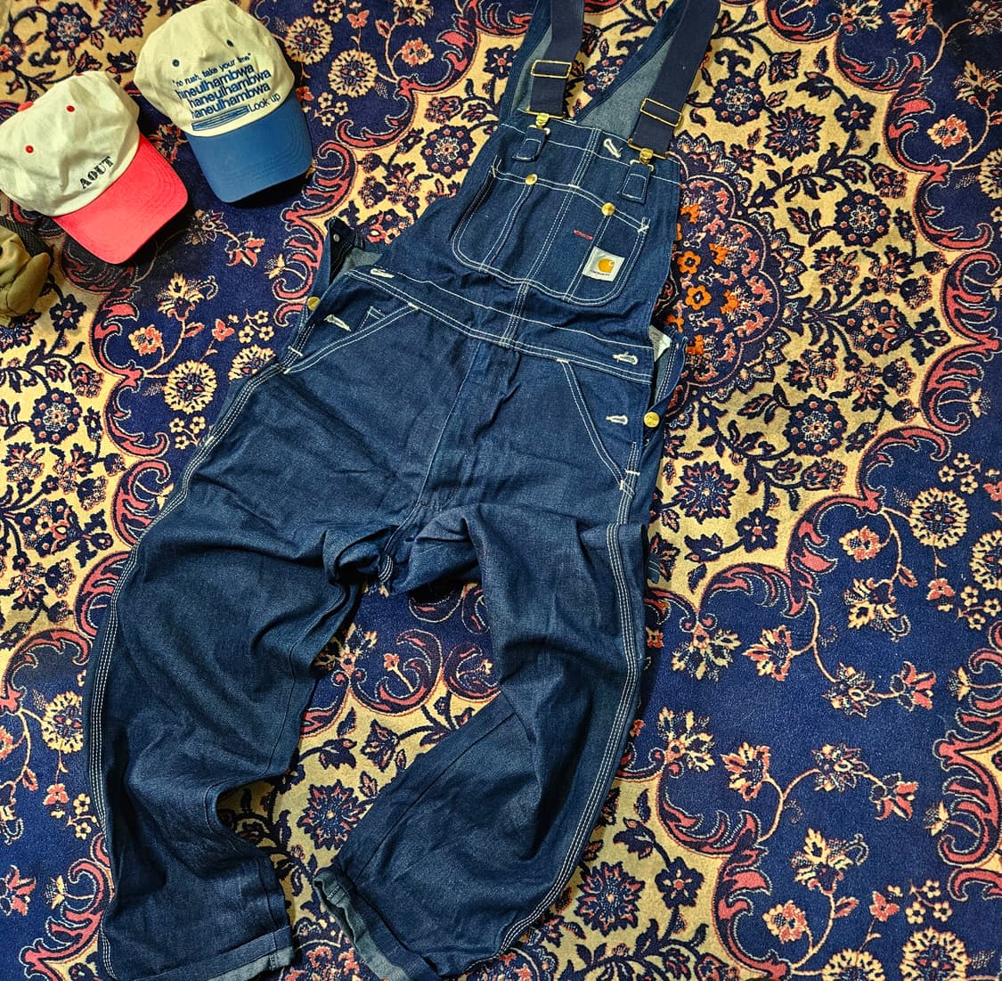 칼하트 데님 카펜더 루즈핏 멜빵 셋업 30 x 30 size 상품이미지3