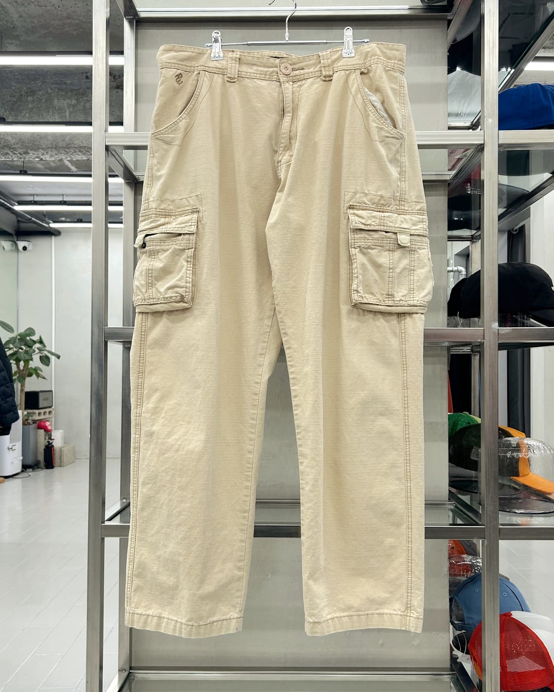 로카웨어 00s 멀티 포켓 카고 팬츠 베이지 상품이미지2