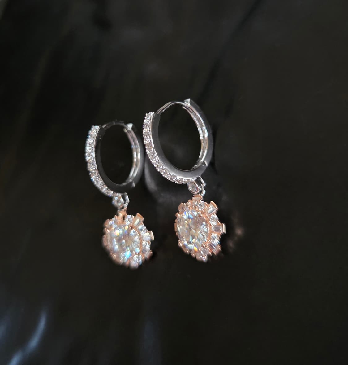 모이사나이트 1캐럿 귀걸이 상품이미지2