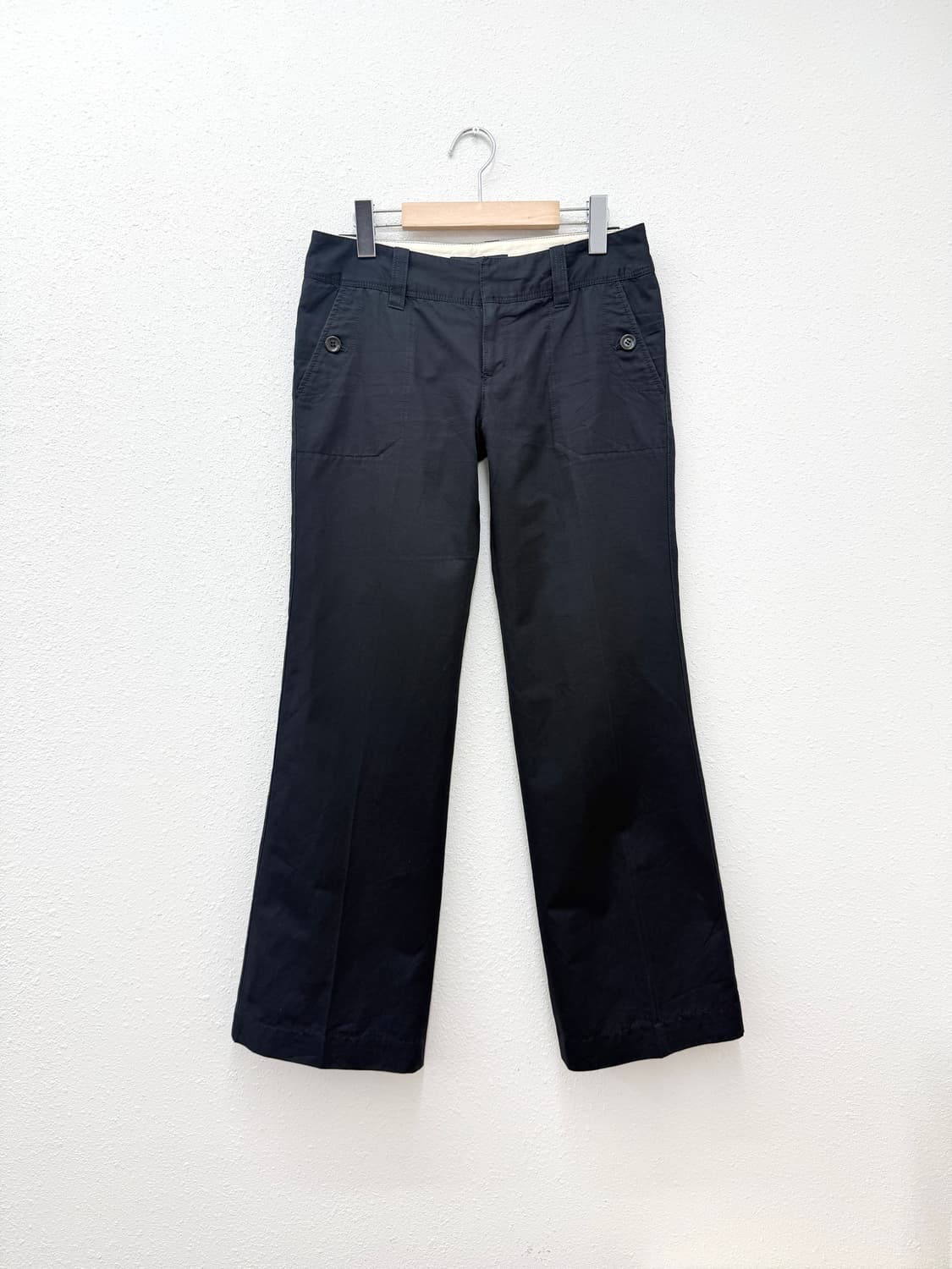 빈티지 MACPHEE 다크 네이비 로우라이즈 와이드 팬츠 상품이미지1
