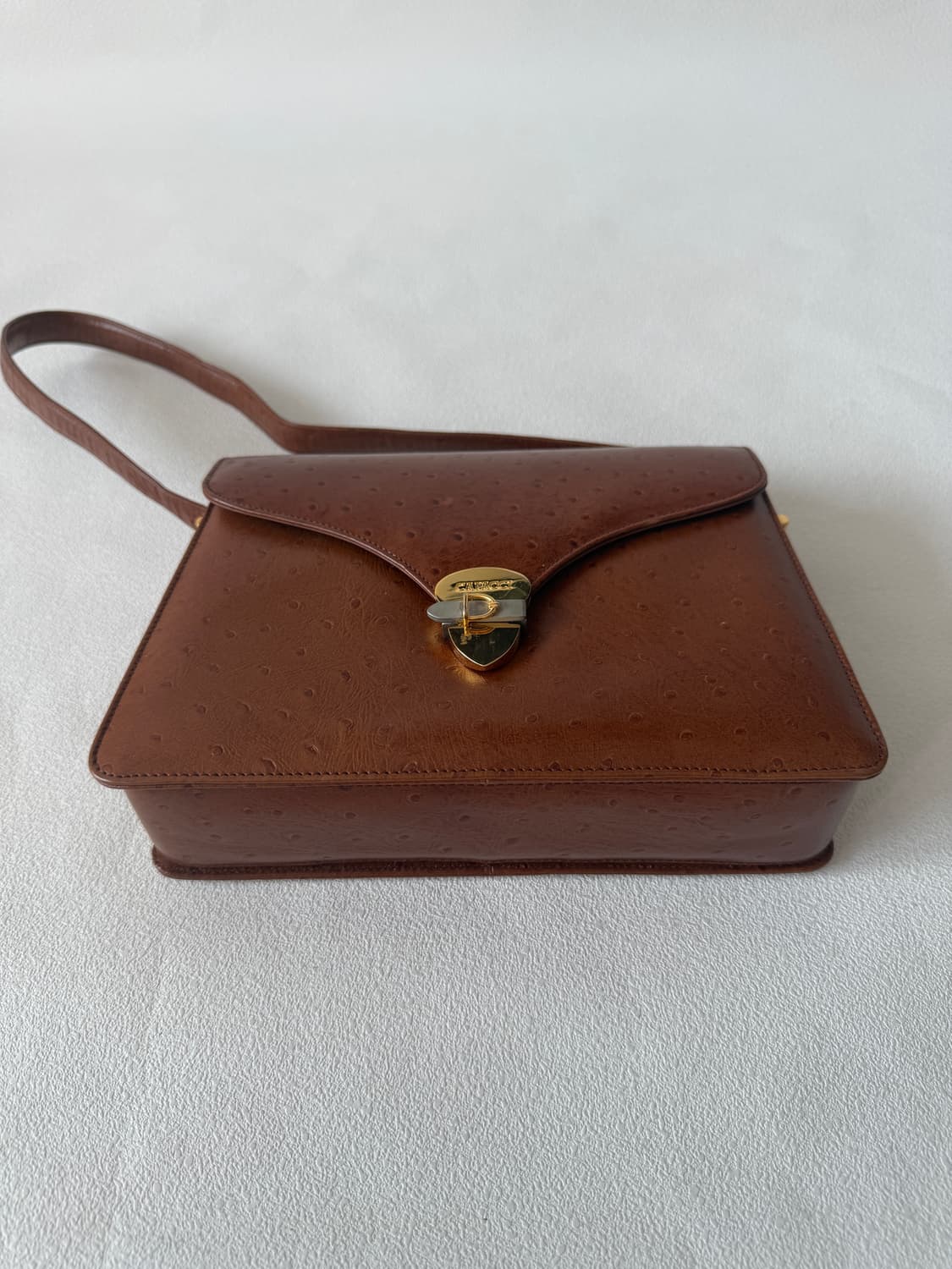 Pre owned 빈티지 레더 숄더백 상품이미지5