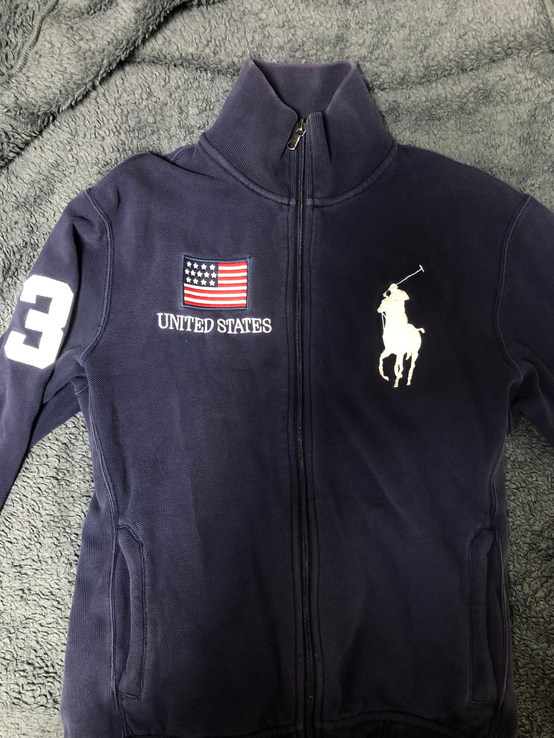 폴로 랄프로렌 치프키프 빅포니 성조기 집업 M 상품이미지5