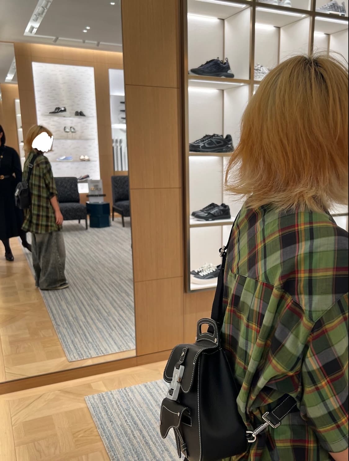 빈티지 그린 반팔 체크 셔츠 너드 상품이미지8