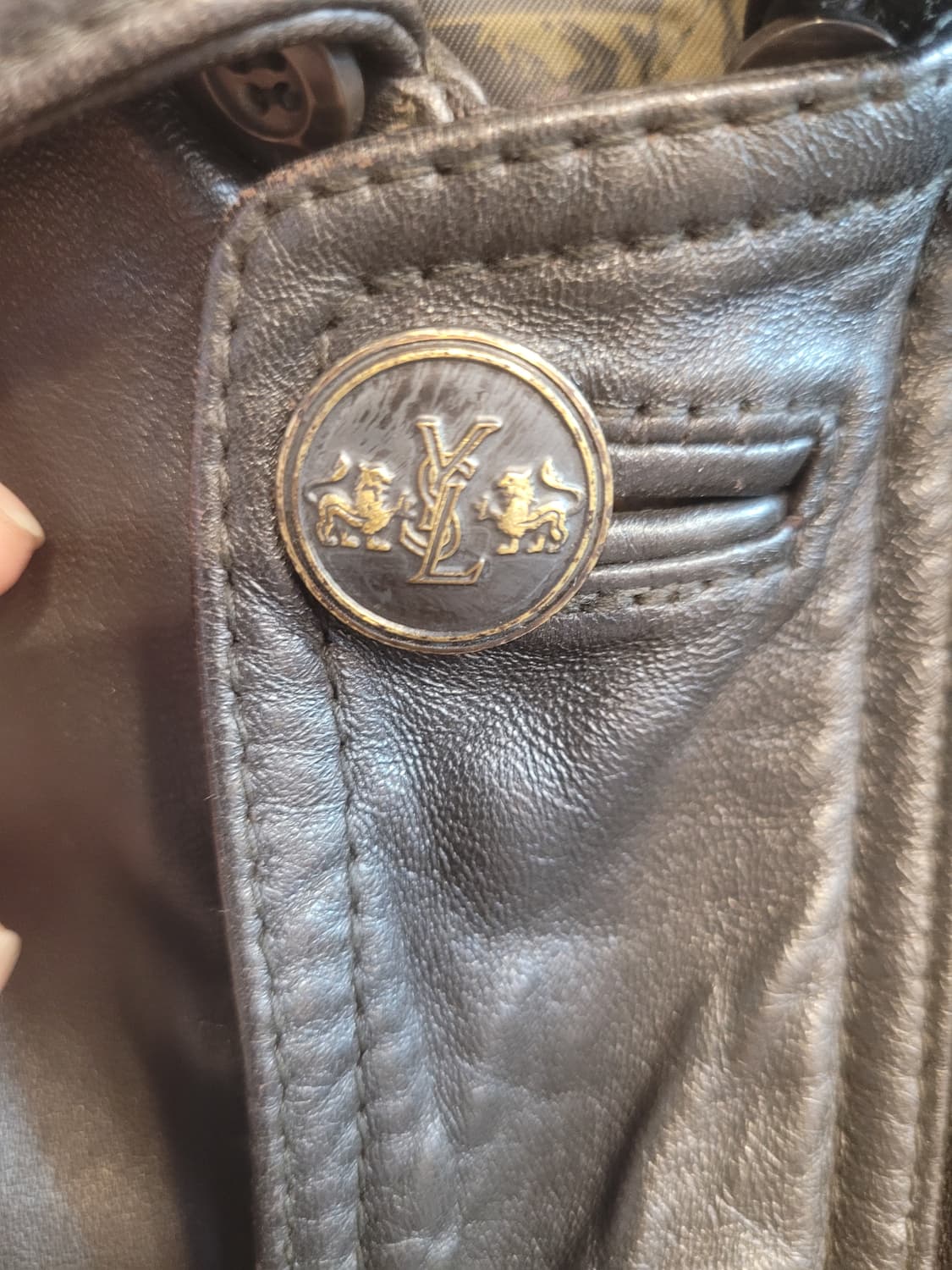 90' 입생로랑 빈티지 양가죽 자켓 105 상품이미지5