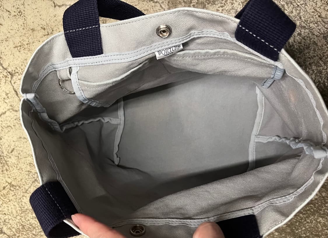 요시다 포터 캔버스 토트백 네이비/회색 상품이미지7