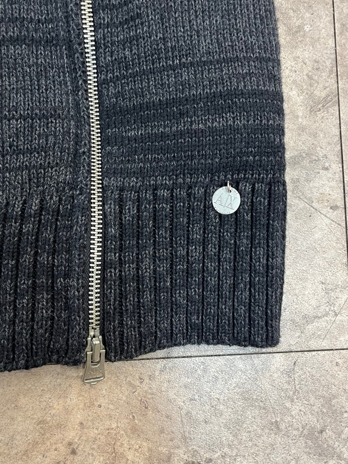 아르마니 익스체인지 니트 집업 차콜 XS #csz3679 상품이미지6