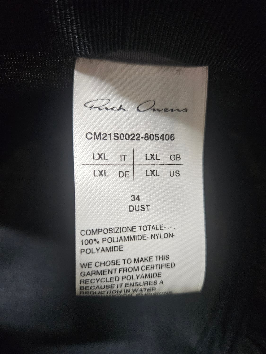 릭오웬스×챔피온 버킷햇 그레이 L /XL 상품이미지3