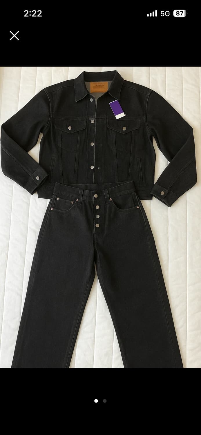 [새상품급] 아웃스탠딩 셀비지 데님 셋업 L 상품이미지1