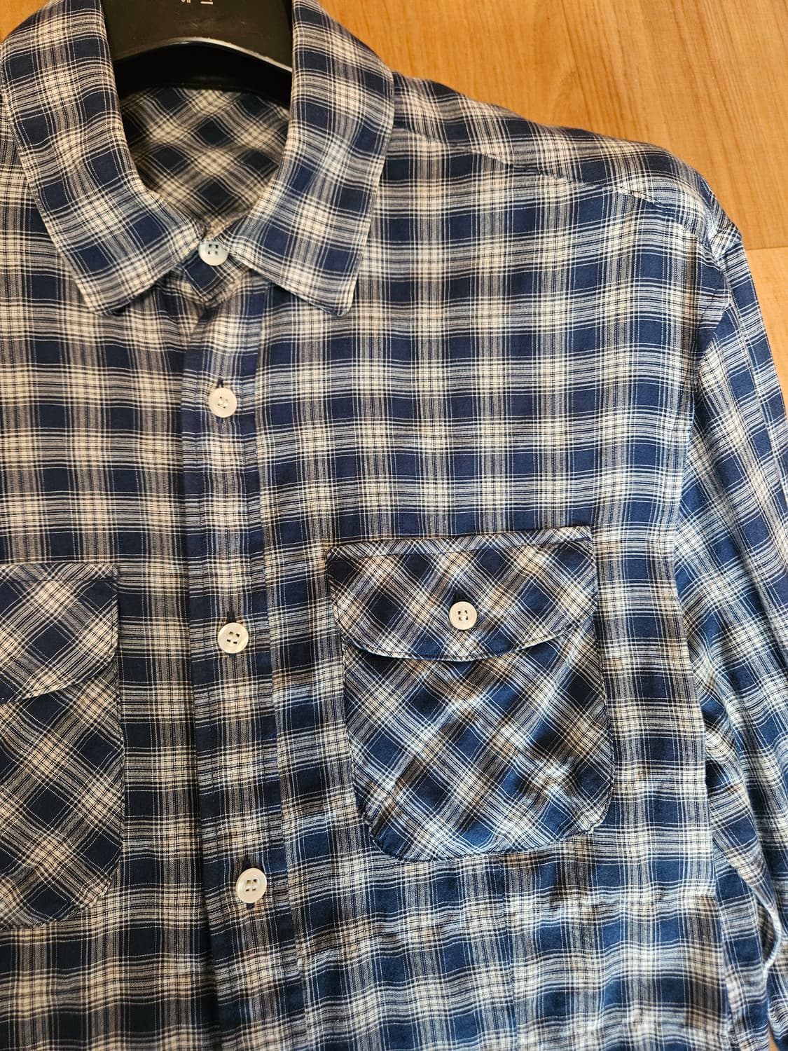 띠어리 theory 블루체크셔츠 36사이즈 상품이미지2